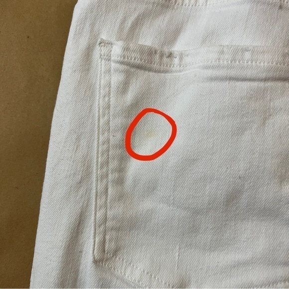 Agolde | Sophie Crop High Rise Distressed Skinny Jeans Raw Hem White Size 29 - Picture 11 of 16